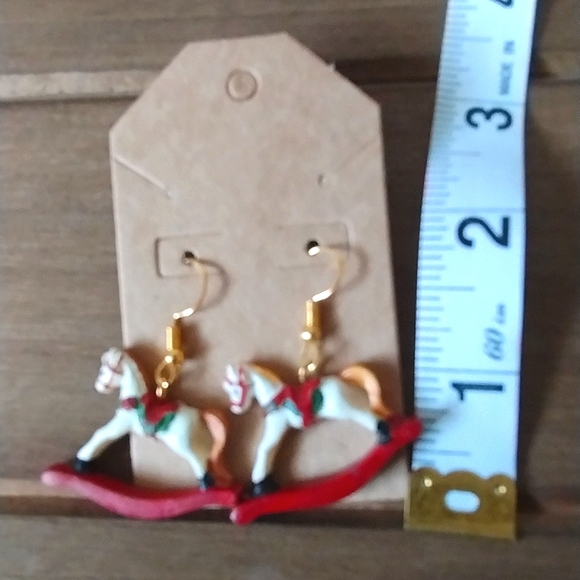 New Christmas Rocking Horse Earrings - Picture 9 of 16